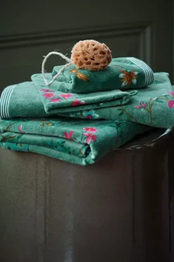 Pip Studio Handdoeken<Badhanddoek Set/3 Les Fleurs 55X100 Cm Groen