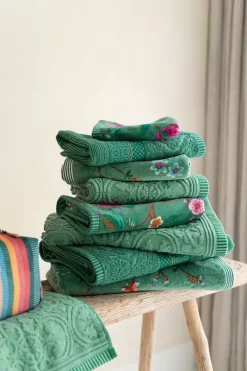 Pip Studio Handdoeken<Badhanddoek Set/3 Les Fleurs 55X100 Cm Groen