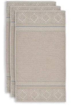 Pip Studio Handdoeken<Badhanddoek Set/3 Soft Zellige 55X100 Cm Khaki