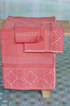 Pip Studio Handdoeken<Badhanddoek Set/3 Soft Zellige 55X100 Cm Koraal