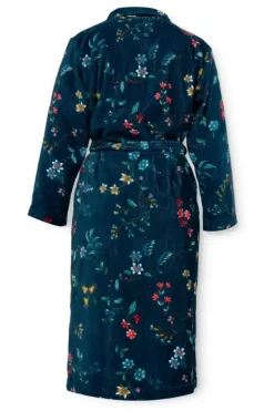 Pip Studio Badjassen<Badjas Les Fleurs Donker Blauw