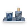 Pip Studio Zeeppompjes<Badkamer Accessoires Set/3 Kyoto Festival Blauw