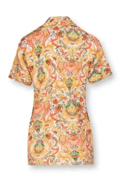 Pip Studio T-Shirts<Blouse Korte Mouw Kyoto Festival Geel