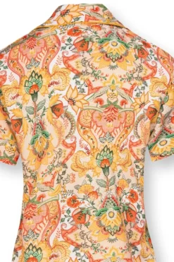 Pip Studio T-Shirts<Blouse Korte Mouw Kyoto Festival Geel