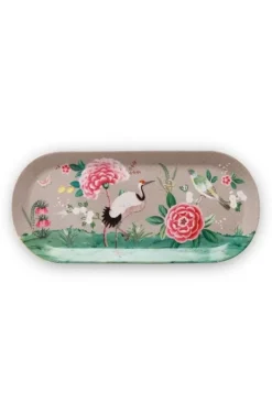 Pip Studio Taartplateaus<Blushing Birds Rechthoekig Taartplateau Khaki