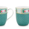 Pip Studio Koffiemokken<Blushing Birds Set/2 Mokken Klein Blauw