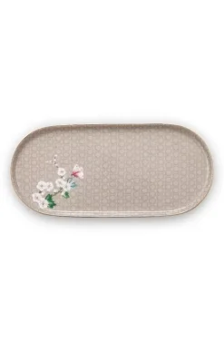 Pip Studio Taartplateaus<Blushing Birds Suiker & Melkschaal Khaki