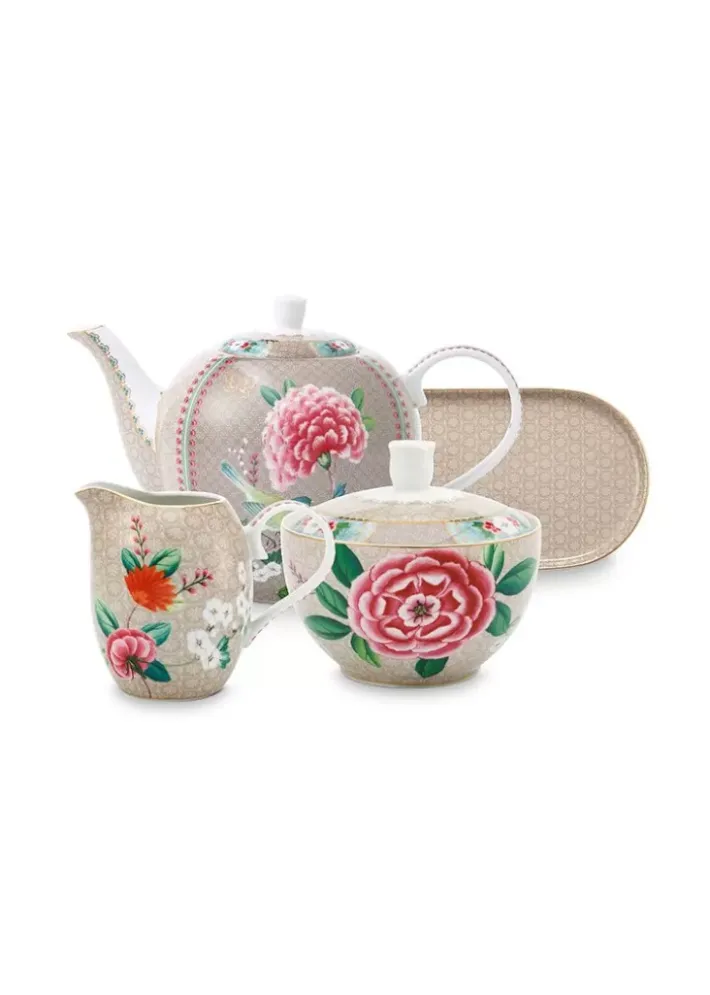 Pip Studio Sets Porseleinen Sets<Blushing Birds Thee Set/4 Khaki