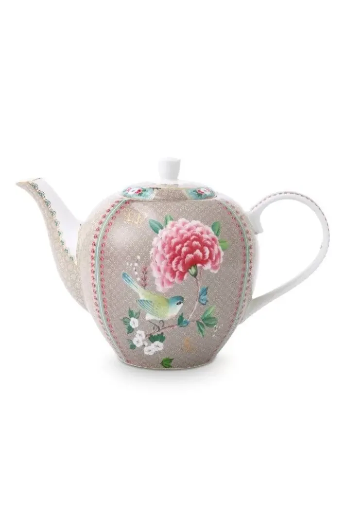 Pip Studio Theepotten<Blushing Birds Theepot Groot Khaki