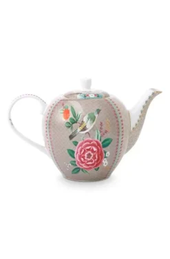 Pip Studio Theepotten<Blushing Birds Theepot Groot Khaki