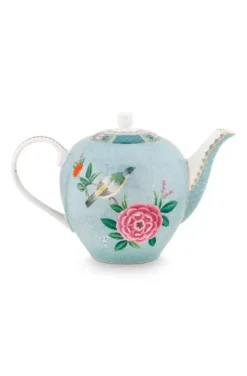 Pip Studio Theepotten<Blushing Birds Theepot Groot Blauw