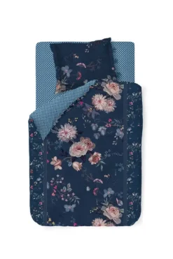 Pip Studio Dekbedovertrekken<Dekbedovertrek Tokyo Bouquet Donker Blauw