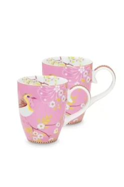 Pip Studio Theemokken<Early Bird Set/2 Mokken Groot Roze