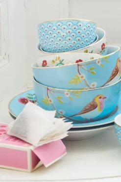 Pip Studio Kommen<Floral Kom Early Bird 15 Cm Blauw