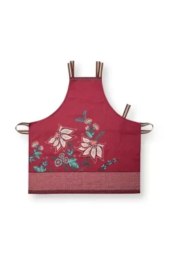 Pip Studio Keukenschorten<Flower Festival Apron Dark Pink Roze