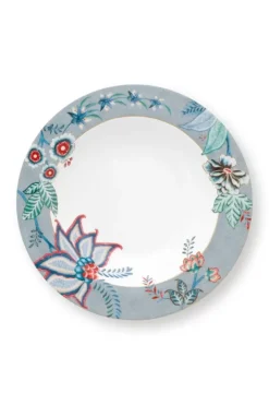 Pip Studio Diepe Borden<Flower Festival Diep Bord Licht 21.5 Cm Blauw