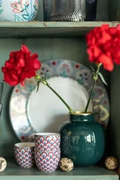 Pip Studio Eierdopjes<Flower Festival Eierdopje Rood/Licht Blauw