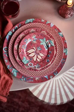 Pip Studio Gebaksborden<Flower Festival Gebaksbord Donker 17 Cm Roze