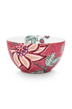 Pip Studio Kommen<Flower Festival Kom Donker 15 Cm Roze