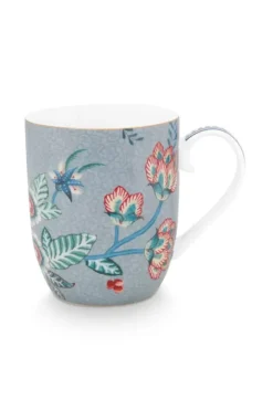 Pip Studio Koffiemokken<Flower Festival Mok Klein Licht Blauw