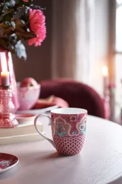 Pip Studio Theemokken<Flower Festival Mok Xl Deco Donker Roze