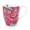 Pip Studio Theemokken<Flower Festival Mok Xl Donker Roze