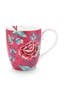 Pip Studio Theemokken<Flower Festival Mok Xl Donker Roze