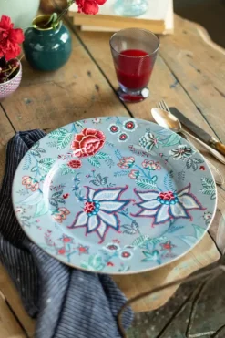 Pip Studio Onderborden<Flower Festival Onderbord Licht 32 Cm Blauw