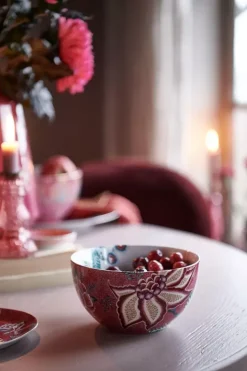 Pip Studio Sets Porseleinen Sets<Flower Festival Ontbijt Set/3 Donker Roze