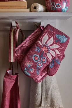 Pip Studio Ovenwanten<Flower Festival Oven Glove Dark Pink Roze