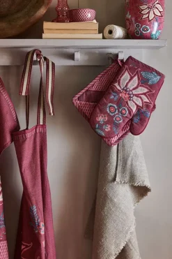 Pip Studio Ovenwanten<Flower Festival Oven Glove Dark Pink Roze