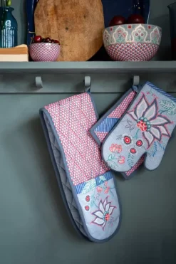 Pip Studio Ovenwanten<Flower Festival Ovenwant Blauw
