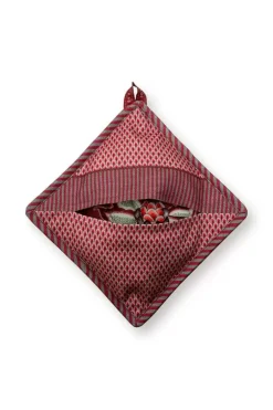 Pip Studio Ovenwanten<Flower Festival Pot Holder Square Dark Pink