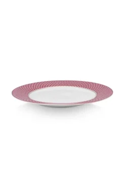 Pip Studio Sets Porseleinen Sets<Flower Festival Set/4 Dinerborden Donker 26.5Cm Roze