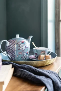 Pip Studio Sets Porseleinen Sets<Flower Festival Set/2 Espresso Kop & Schotel Licht Blauw