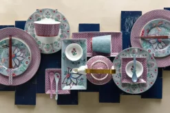 Pip Studio Sets Porseleinen Sets<Flower Festival Set/4 Gebaksborden Licht 17Cm Blauw