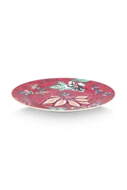 Pip Studio Sets Porseleinen Sets<Flower Festival Set/4 Gebaksborden Donker 17Cm Roze