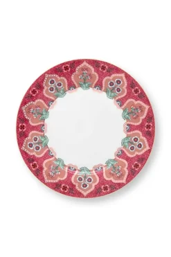 Pip Studio Sets Porseleinen Sets<Flower Festival Set/4 Ontbijtborden Donker 21Cm Roze