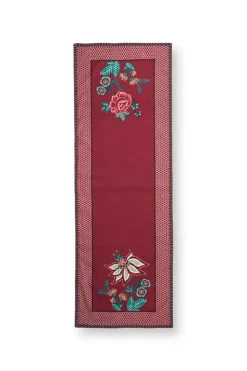 Pip Studio Tafellopers<Flower Festival Table Runner Dark Pink Roze