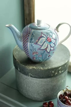 Pip Studio Sets Porseleinen Sets<Flower Festival Thee Set/3 Groot Licht Blauw