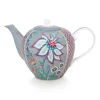 Pip Studio Theepotten<Flower Festival Theepot Groot Licht Blauw