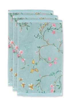 Pip Studio Gastendoekjes<Gastendoek Set/3 Les Fleurs 30X50 Cm Blauw