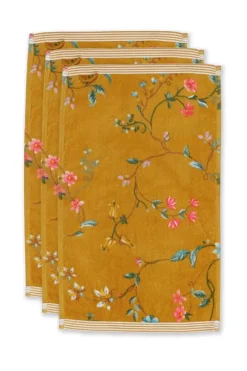 Pip Studio Gastendoekjes<Gastendoek Set/3 Les Fleurs 30X50 Cm Geel