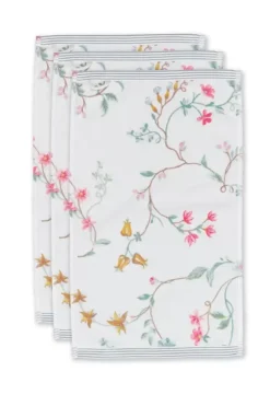 Pip Studio Gastendoekjes<Gastendoek Set/3 Les Fleurs 30X50 Cm Wit
