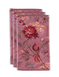 Pip Studio Gastendoekjes<Gastendoek Set/3 Secret Garden Mauve 30X50Cm Paars