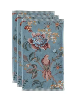 Pip Studio Gastendoekjes<Gastendoek Set/3 Secret Garden 30X50Cm Blauw