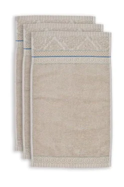 Pip Studio Gastendoekjes<Gastendoek Set/3 Soft Zellige 30X50 Cm Khaki