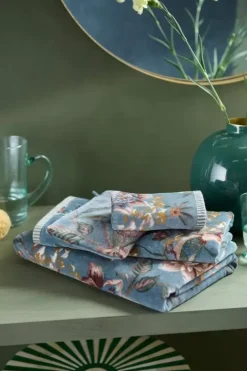 Pip Studio Handdoeken<Grote Handdoek Secret Garden 70X140Cm Blauw