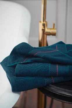 Pip Studio Handdoeken<Grote Handdoek Soft Zellige Donker 70X140 Blauw