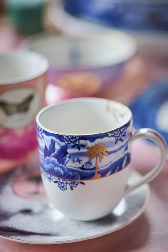 Pip Studio Koffiemokken<Heritage Mok Klein Grens Blauw